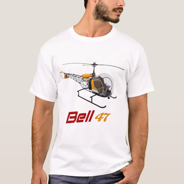 Camiseta Helicóptero Bell 47, sino 47g, sino 47 (Frente)