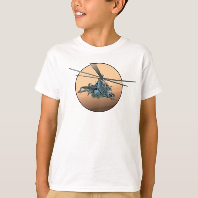 Camiseta helicóptero de animação (Frente)