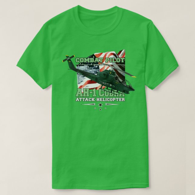 Camiseta helicóptero de ataque Cobra AH1 (Frente do Design)