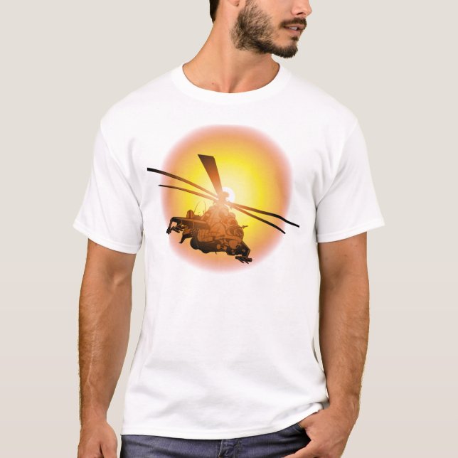 Camiseta Helicóptero de desenho animado (Frente)