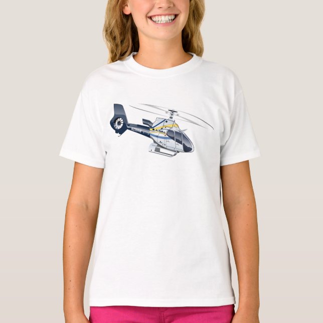 Camiseta Helicóptero de desenho animado (Frente)