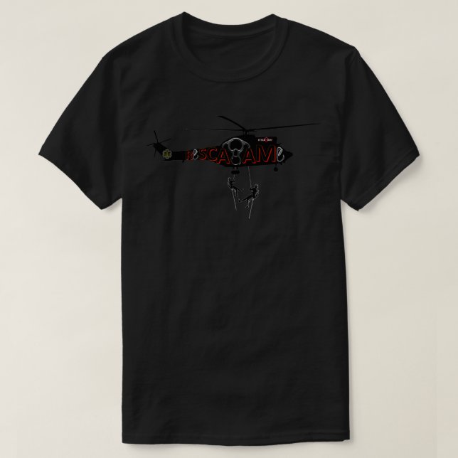 Camiseta Helicóptero de Emergência Super Puma (Frente do Design)