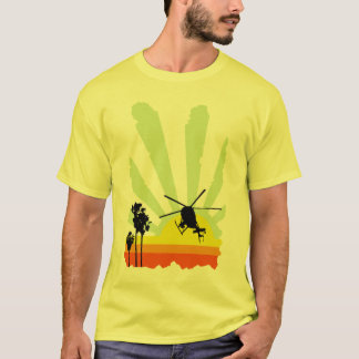 Camiseta Helicóptero e por do sol