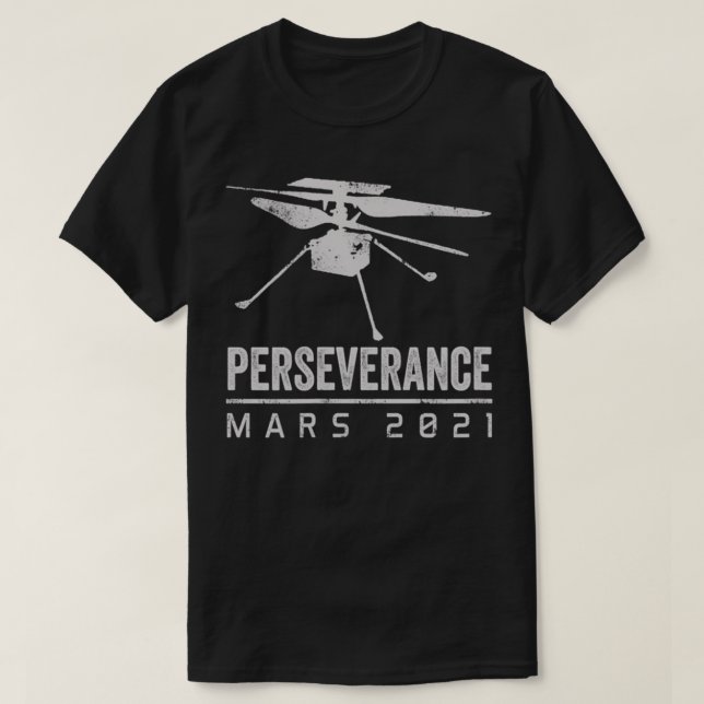Camiseta Helicóptero engenhoso 2021 Mars Landing Mars 2020  (Frente do Design)