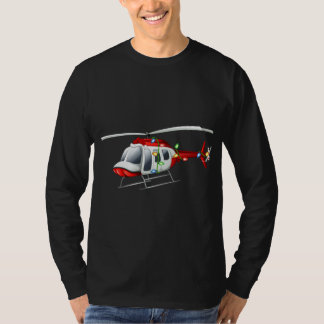 Camiseta Helicóptero Engraçado Lover Xmas Santa Hat Helicop