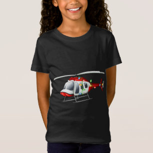Camiseta Helicóptero Engraçado Lover Xmas Santa Hat Helicop