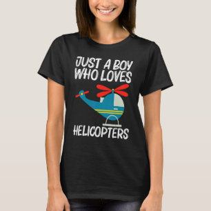 Camiseta Helicóptero Legal Para Meninos Crianças Aeronave A