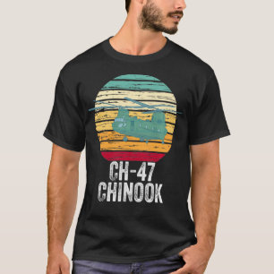 Camiseta Helicóptero Militar Vintage CH47 Chinook