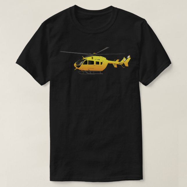 Camiseta Helicóptero Moderno Amarelo 2 (Frente do Design)