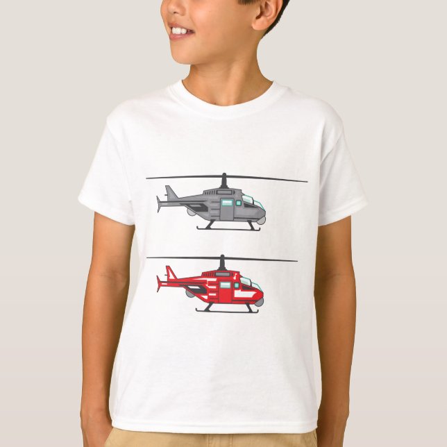 Camiseta Helicóptero moderno do conceito (Frente)