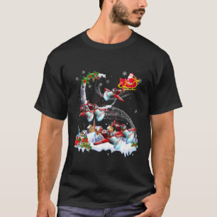 Camiseta Helicóptero Reindeer Papais noeis Engraçado Pilo
