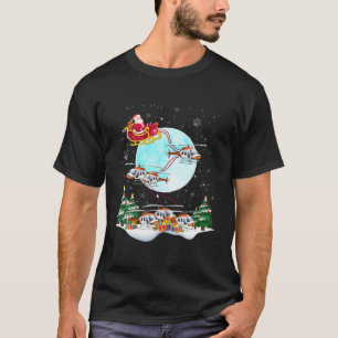 Camiseta Helicóptero Reindeer Papais noeis Sleigh Piloto N
