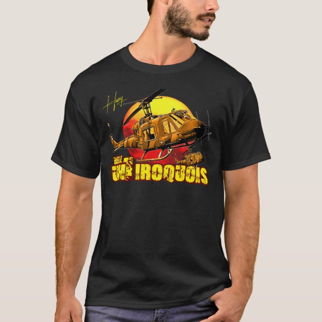 Camiseta Helicóptero UH-1H Iroquois Huey (Frente)