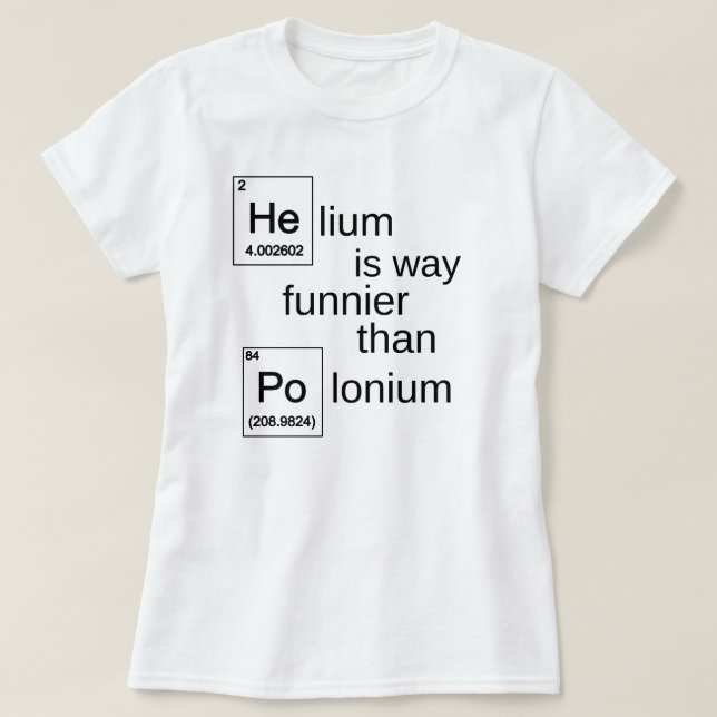 Camiseta Helium>Polonium (Frente do Design)