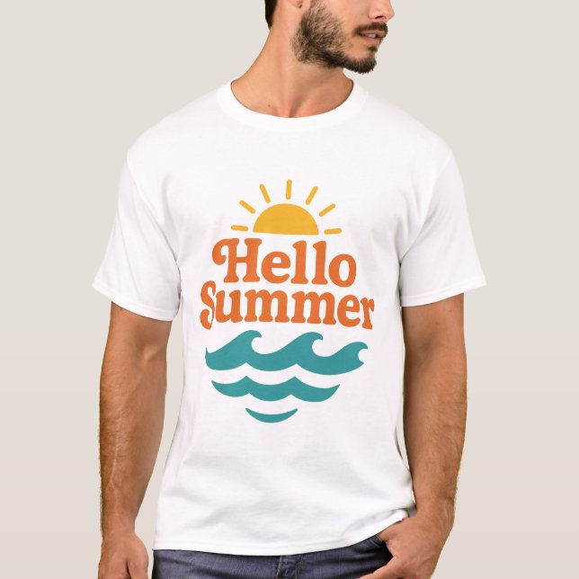 Camiseta Hell Summer Retro T-Shirt - Vintage Beach Vibes Te (Frente)