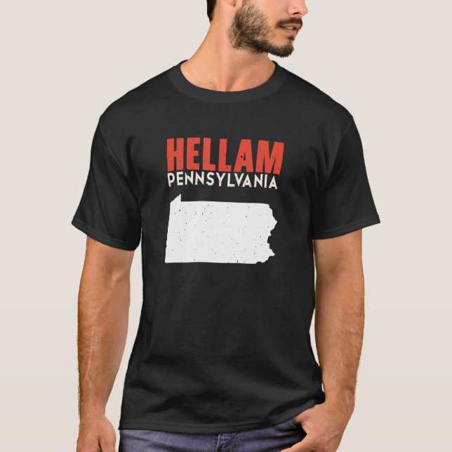 Camiseta Hellam Pennsylvania USA State America Travel (Frente)