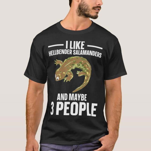 Camiseta Hellbender Salamander Funny Amphibian Biologist (Frente)