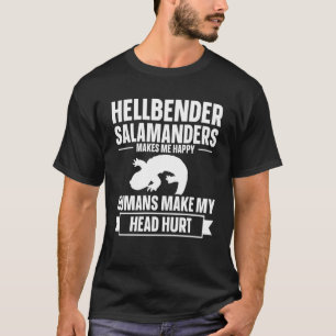 Camiseta Hellbender Salamander Me Faz Feliz Anfíbio