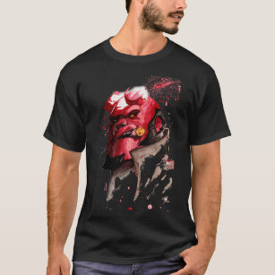 Camiseta Hellboy Watercolor Design Quic Fanart Clássico T-S