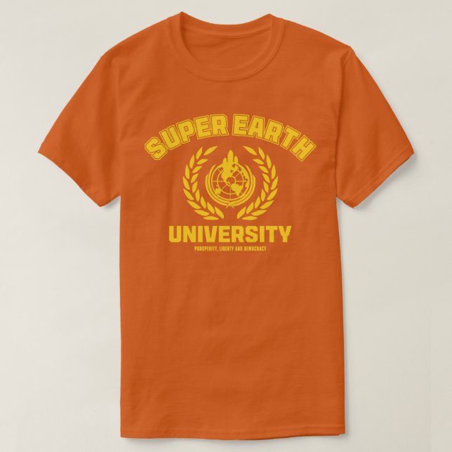 Camiseta Helldivers 2 Super Earth University (Frente do Design)