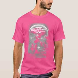 Camiseta Helldivers 2 Tons de Cinza Jogo de Vídeo Sony Play