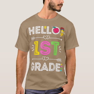 Camiseta Hello 1st Grade Kids First Teacher Student Back To