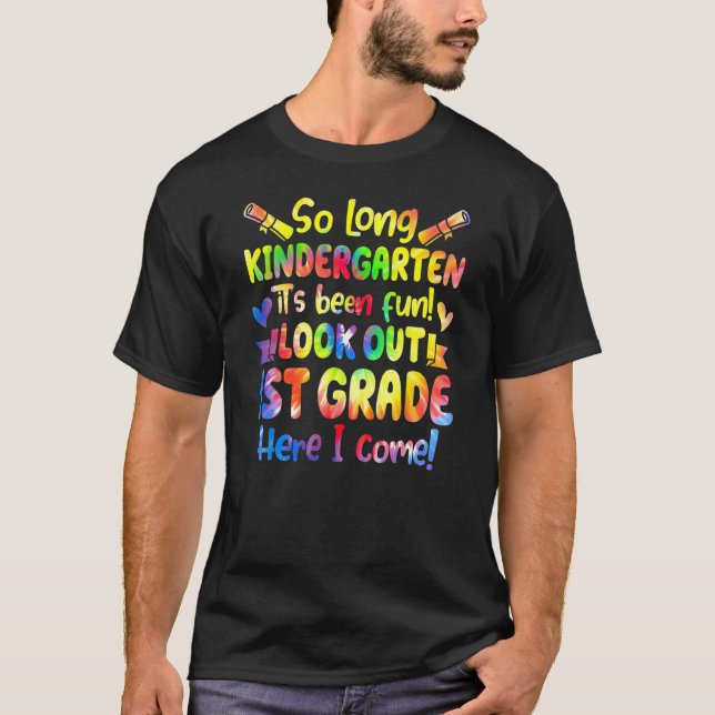 Camiseta Hello 1st Grade Teacher Student Back To School Tie (Frente)