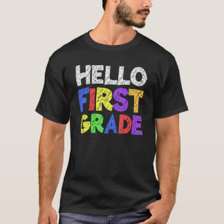 Camiseta Hello 1st Grade Teacher & Student First Grade Back
