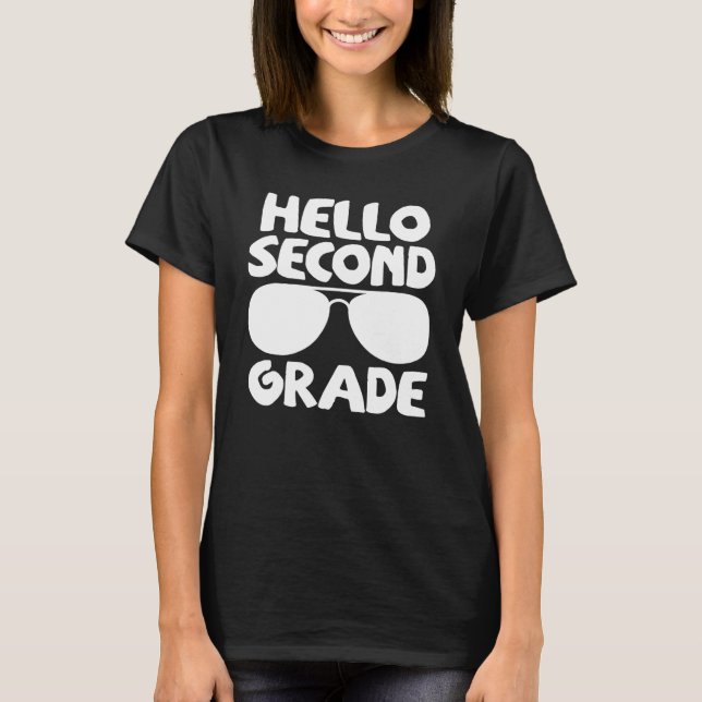Camiseta Hello 2nd Grade First Day Of School Back To School (Frente)