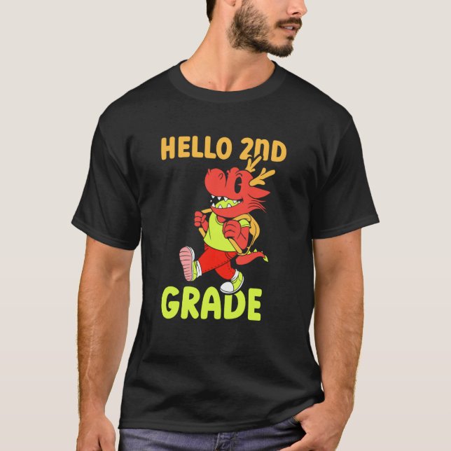 Camiseta Hello 2Nd Grade School Second Teacher Grader (Frente)