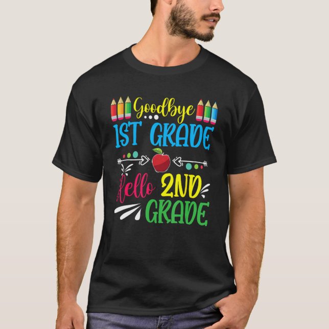 Camiseta Hello 2nd Grade Teacher Student Back To School Gra (Frente)
