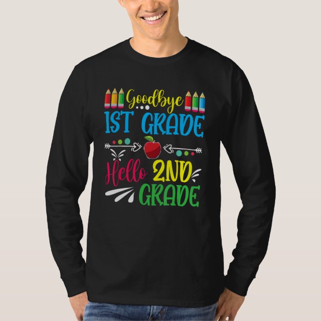 Camiseta Hello 2nd Grade Teacher Student Back To School Gra (Frente)