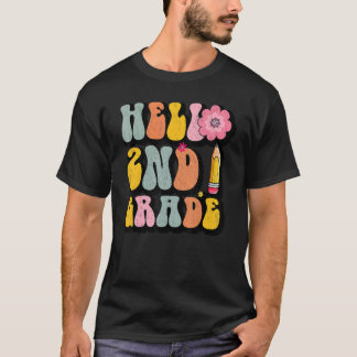 Camiseta Hello 2nd Second Grade Vintage Back To School Girl