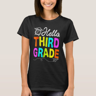 Camiseta Hello 3rd Grade First Day Of School  Back To Schoo