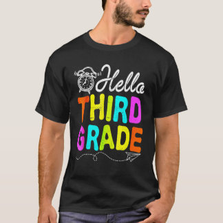 Camiseta Hello 3rd Grade First Day Of School  Back To Schoo