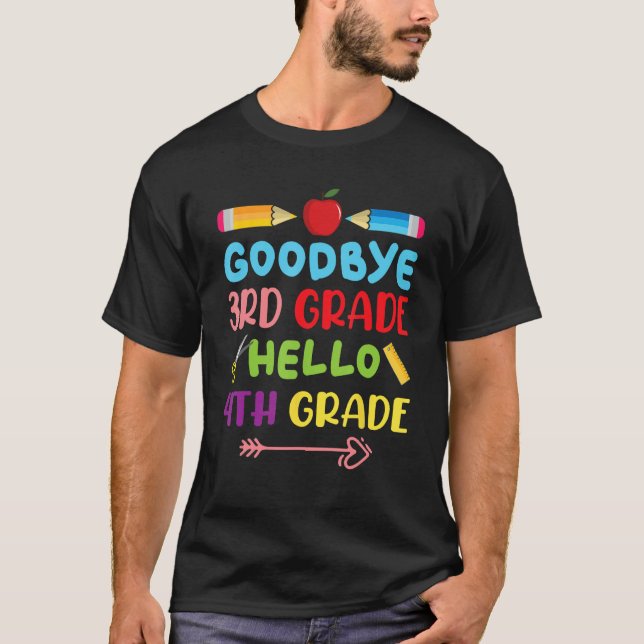 Camiseta Hello 4th Grade Teacher Student Back To School Gra (Frente)