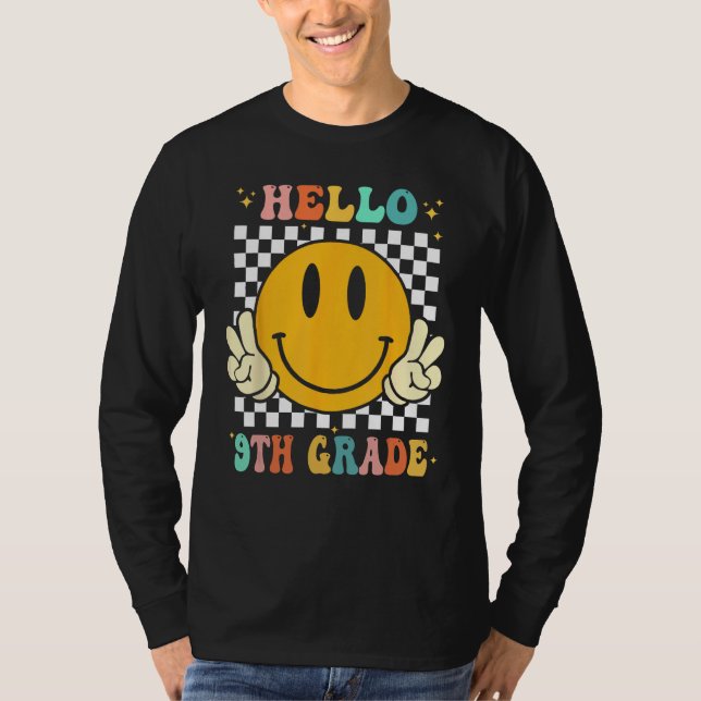 Camiseta Hello 9th Grade Goodbye 8th Grade Graduation Groov (Frente)