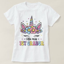 Camiseta Hello First Grade Teacher Coquette Pencil Bow