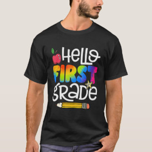 Camiseta Hello First Grade Tie Dye  Back To School Teacher 