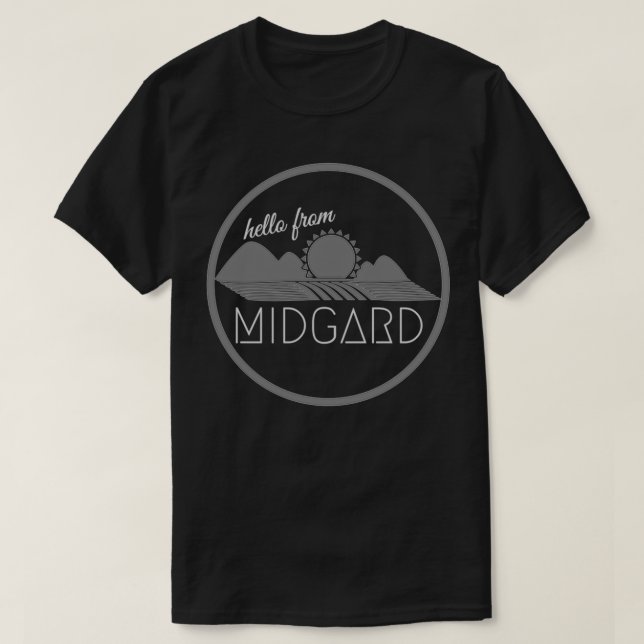 Camiseta Hello from Midgard lite (Frente do Design)