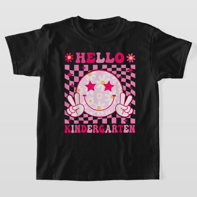 Camiseta Hello Kindergarten - Back To School Groovy (Postura )