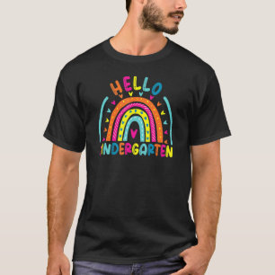 Camiseta Hello Kindergarten Rainbow Back To School For Kids