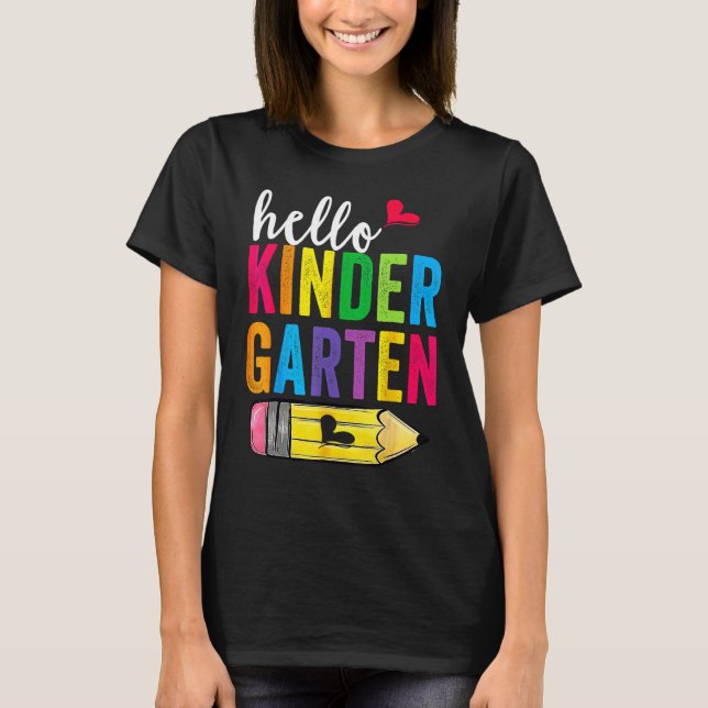 Camiseta Hello Kindergarten Team Back To School Teachers St (Frente)