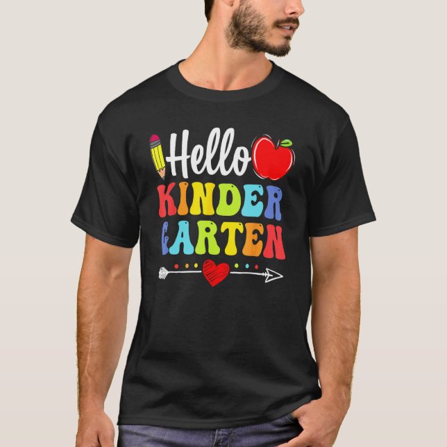 Camiseta Hello Kindergarten Team Kindergarten Back To Schoo (Frente)