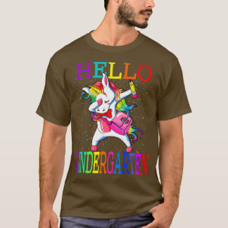 Camiseta Hello Kindergarten Unicorn Back To School 