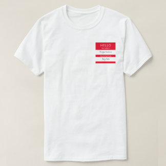 Camiseta HELLO Personalizado Meu Nome e Conteúdo