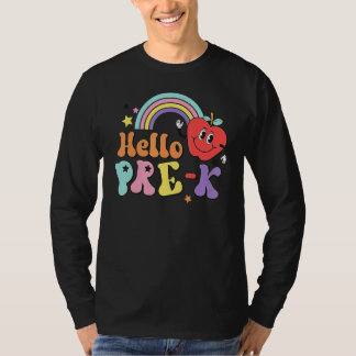 Camiseta Hello Pre K Back To School First Day Of Pre K Tea
