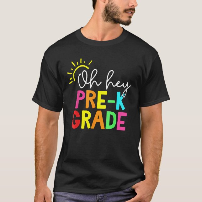 Camiseta Hello Pre-k Graduation Team Back to School Teacher (Frente)