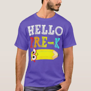 Camiseta Hello Pre K  Pre K Back To School 