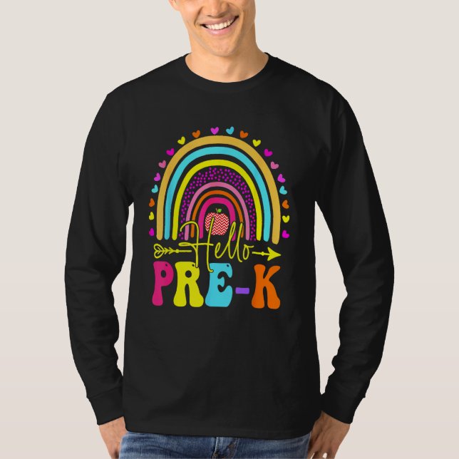 Camiseta Hello Pre K Team Pre Kindergarten Back To School R (Frente)